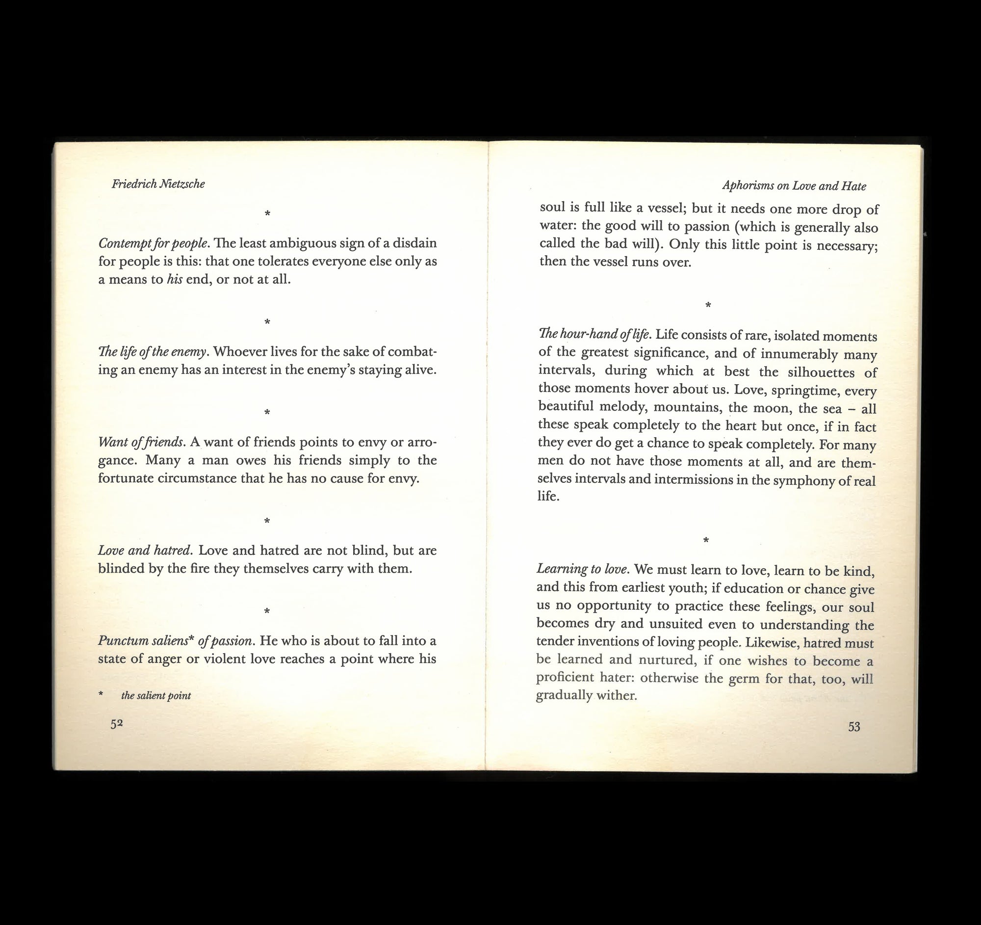 Aphorisms on Love and Hate